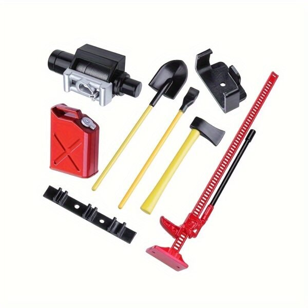 HOBB 1/10 RC Remote Control Climbing Crawler Simulation Accessories – Scale Detail Kit for RC Crawlers, Trucks & Off-Road Models | Roof Rack Tools & Trail Decor - Image 2