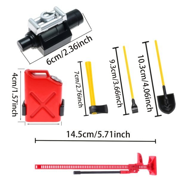 HOBB 1/10 RC Remote Control Climbing Crawler Simulation Accessories – Scale Detail Kit for RC Crawlers, Trucks & Off-Road Models | Roof Rack Tools & Trail Decor - Image 8
